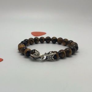 David Yurman 8mm Tiger Eye Spiritual Bead Bracelet